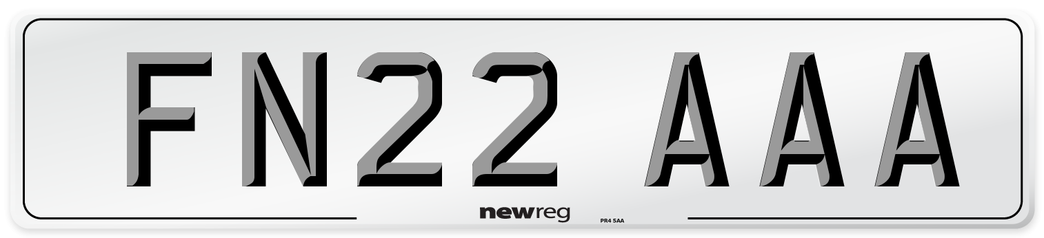 FN22 AAA Number Plate from New Reg